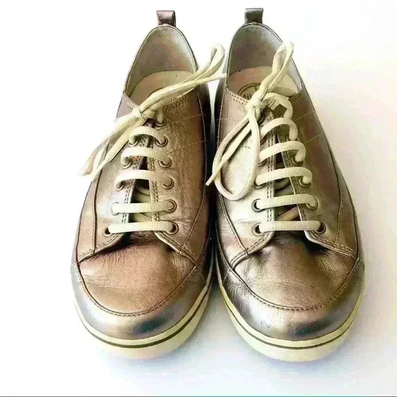Fitflop Supertone Metallic Leather Sneakers - Picture 1 of 6